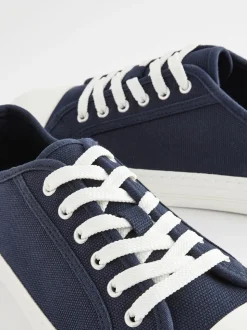 Marineblauw - Canvas honkbalsneakers