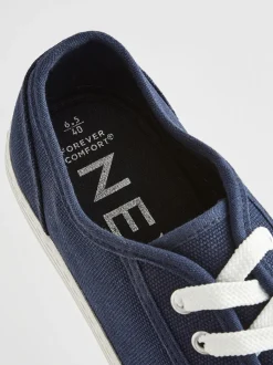 Marineblauw - Canvas honkbalsneakers