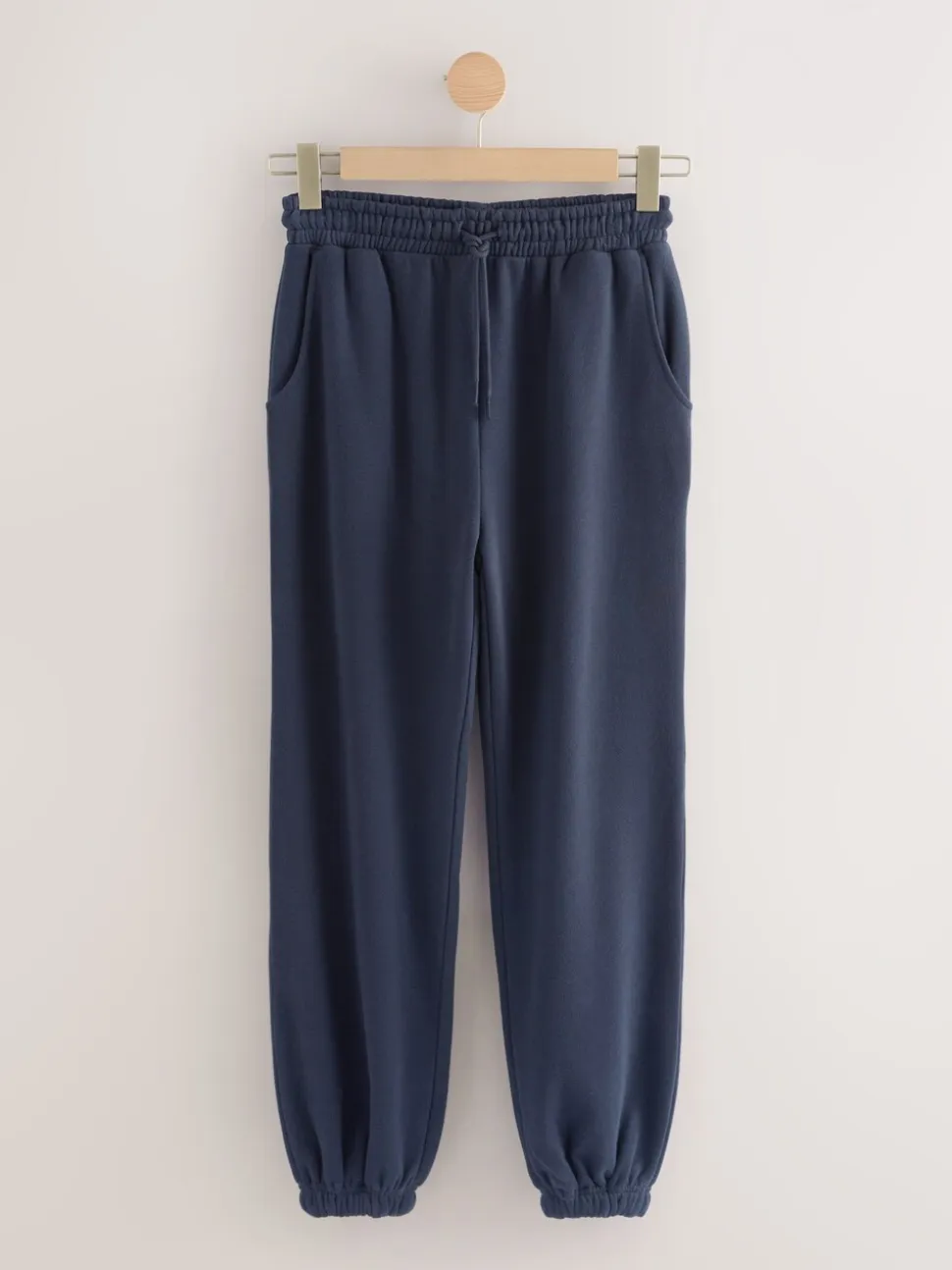 Marineblauw - Essentiële jersey joggingbroek met manchetten