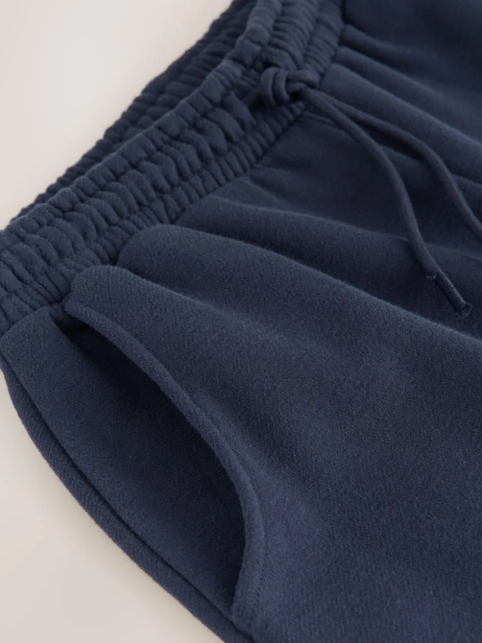 Marineblauw - Essentiële jersey joggingbroek met manchetten