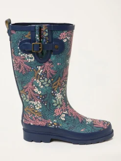 Marineblauw - FatFace Rubber Printed Welly