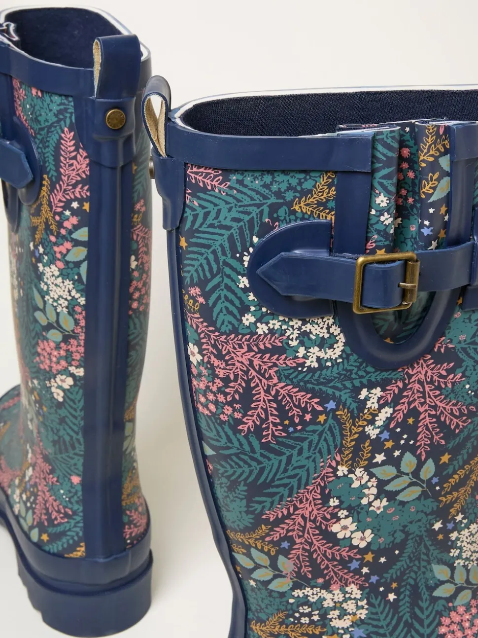 Marineblauw - FatFace Rubber Printed Welly