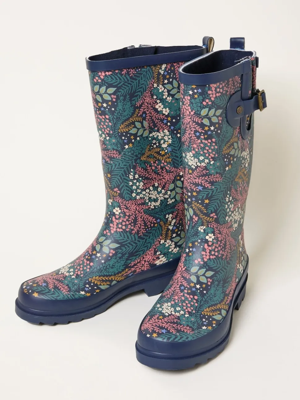 Marineblauw - FatFace Rubber Printed Welly
