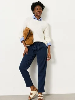 Marineblauw - FatFace Tapered Trouser