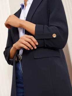 Marineblauw - Friends Like These maatgesneden blazer met mouwdetails