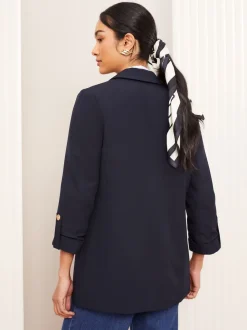 Marineblauw - Friends Like These maatgesneden blazer met mouwdetails