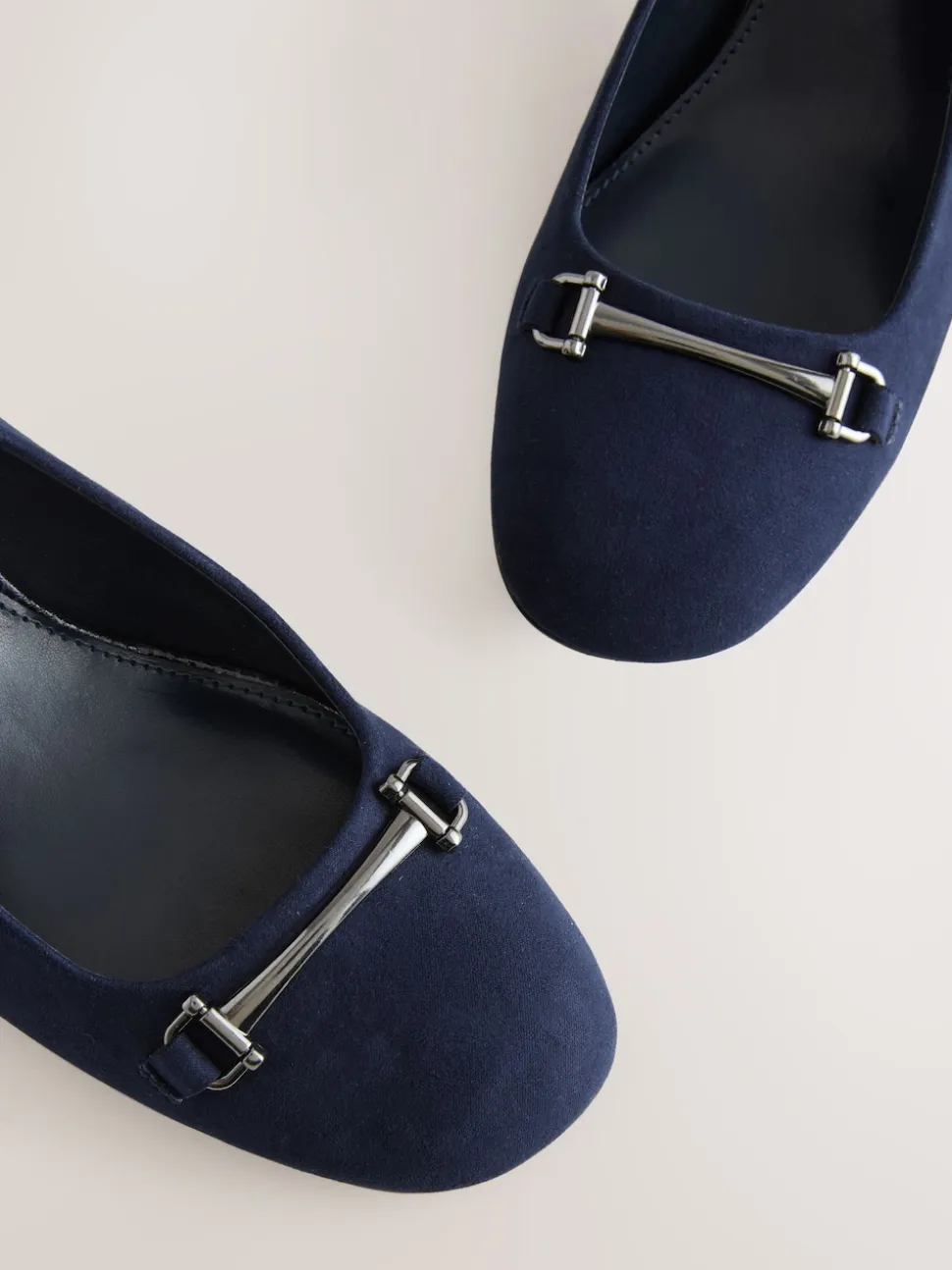 Marineblauw - Hardware Slingback Block Heels