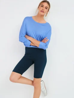 Marineblauw - Jersey fietsshort