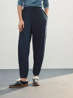 Marineblauw - Jersey Harem Joggers
