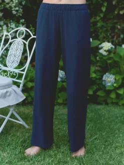 Marineblauw - Laura Ashley gebreide loungebroek