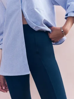 Marineblauw - Legging van ponte-stof