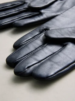 Marineblauw - Leren handschoenen