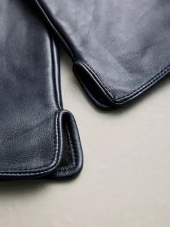 Marineblauw - Leren handschoenen