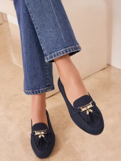 Marineblauw - Lipsy Almond Toe Tassel Workwear Loafers