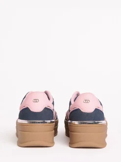 Marineblauw - Lipsy Faux suède sportschoen met dikke zool