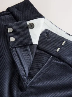 Marineblauw - N. Premium Cord Bootcut Broeken