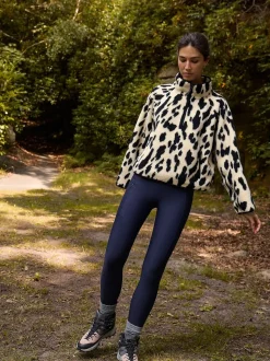 Marineblauw - Outdoor legging met fleecevoering en warme handgreep