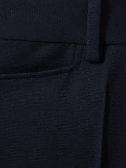 Marineblauw - Reiss Gabi kostuumbroek met uitlopende pijpen
