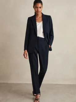 Marineblauw - Reiss Gabi slim-fit kostuumbroek