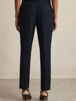 Marineblauw - Reiss Gabi slim-fit kostuumbroek