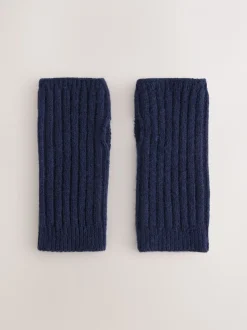 Marineblauw - Ribbed Handwarmer Gloves 1 Pack