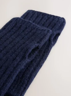 Marineblauw - Ribbed Handwarmer Gloves 1 Pack