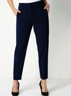 Marineblauw - Roman Originals - Broek met rechte, toelopende pijpen