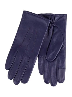 Marineblauw - Shopper 3 Point Smartouch winterleren handschoenen