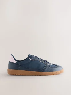 Marineblauw - Sneaker met veters