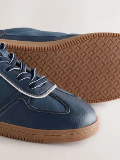 Marineblauw - Sneaker met veters