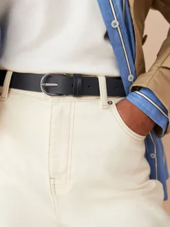 Marineblauw - Standaard leren riem