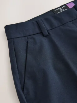 Marineblauw - Tailored Hourglass Slim Trousers with Wool