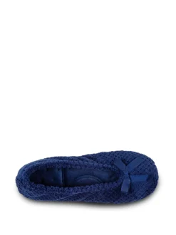 Marineblauw - Totes - Isotoner Popcorn - Pantoffels