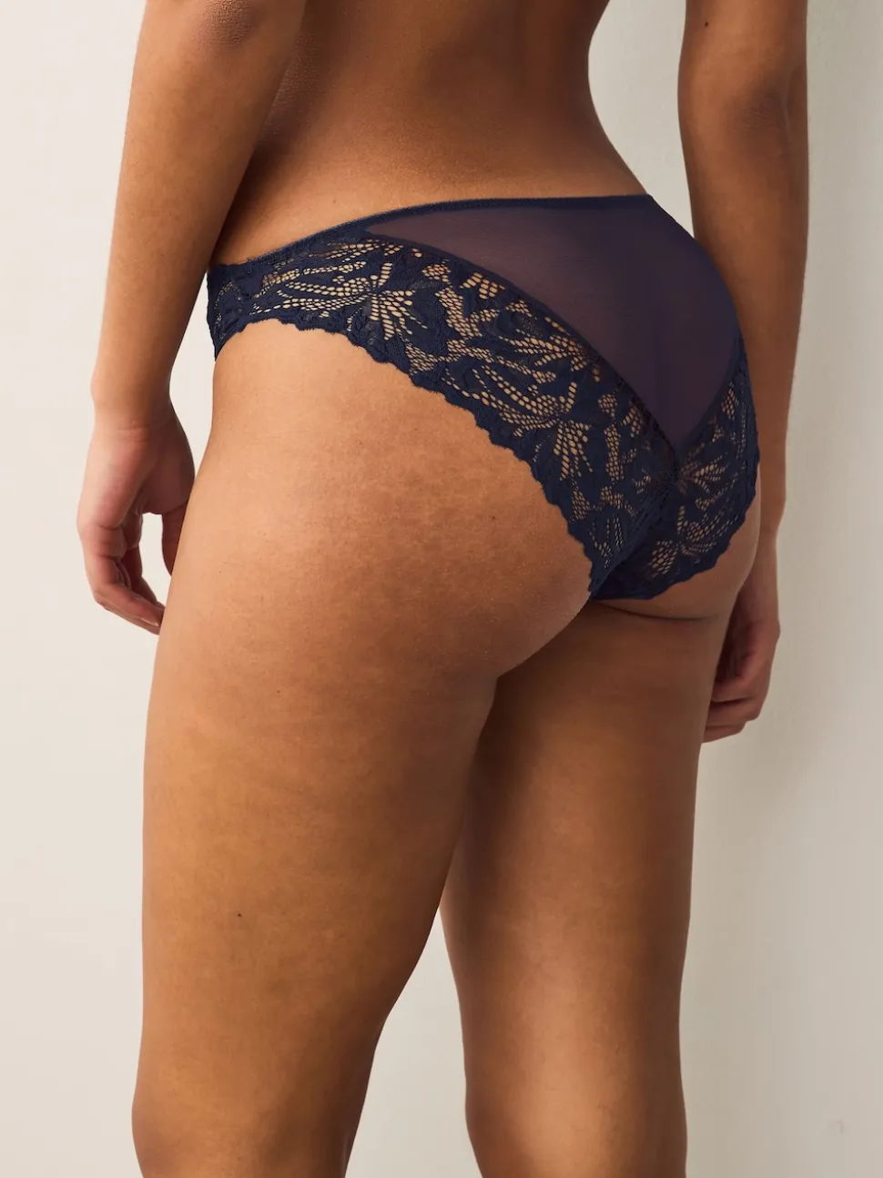 Marineblauw - Ultimate Comfort kanten slip verpakking van 2