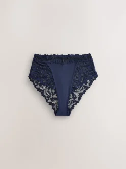Marineblauw - Ultimate Comfort kanten slip verpakking van 2