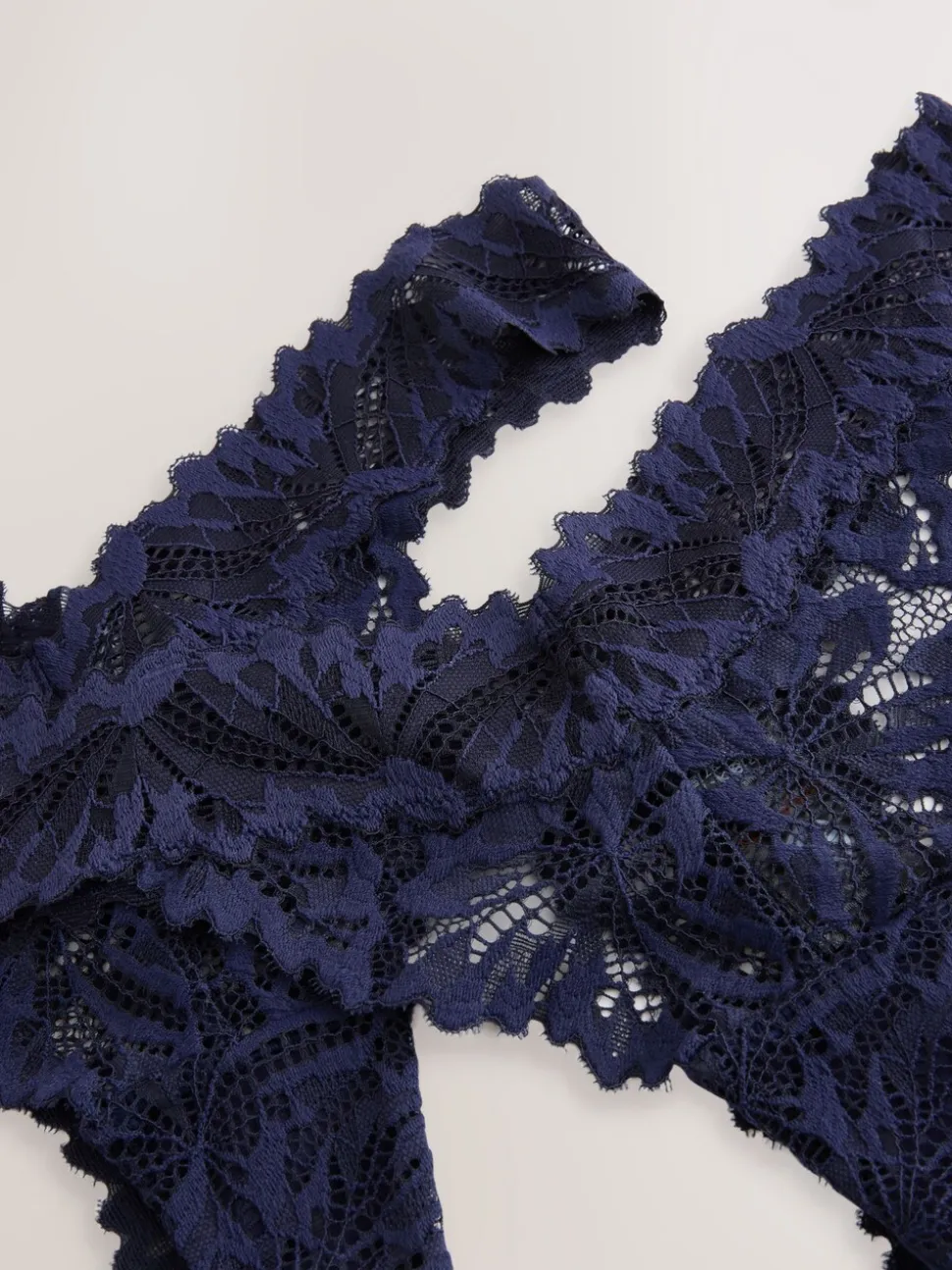 Marineblauw - Ultimate Comfort kanten slip verpakking van 2