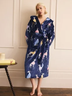Marineblauw - Whippet-badjas