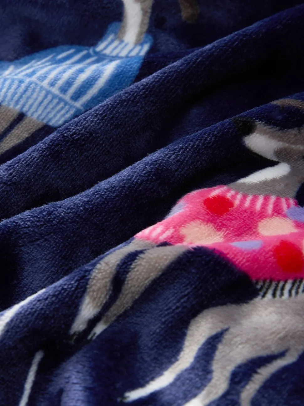 Marineblauw - Whippet-badjas
