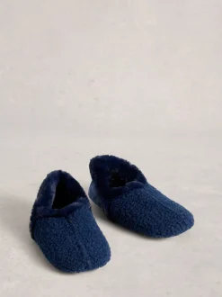 Marineblauw - White Stuff Reya pantoffels met gesloten hiel