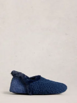 Marineblauw - White Stuff Reya pantoffels met gesloten hiel