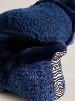 Marineblauw - White Stuff Reya pantoffels met gesloten hiel