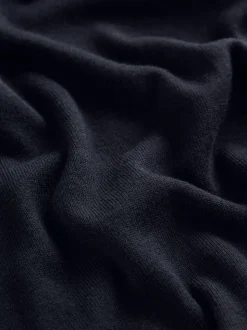 Marineblauw - Zachte V-hals Katoen Rijke Trui