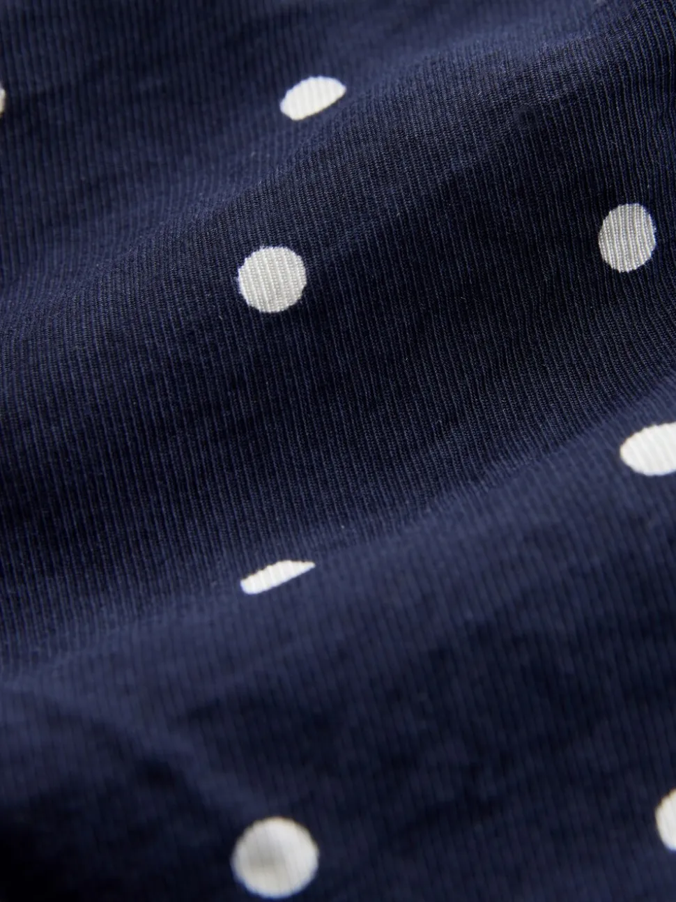 Marineblauw blauw gestippeld - Mini-jurk met strikceintuur