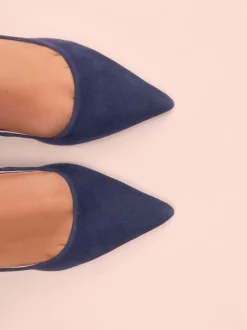 Marineblauw en leer - Tabitha Simmons x Next Dela Slingback Puntige Hakken