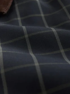 Marineblauw geruit - Heritage Jassen met Corduroy broeken Kraag