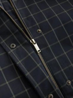 Marineblauw geruit - Heritage Jassen met Corduroy broeken Kraag