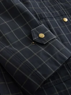 Marineblauw geruit - Heritage Jassen met Corduroy broeken Kraag