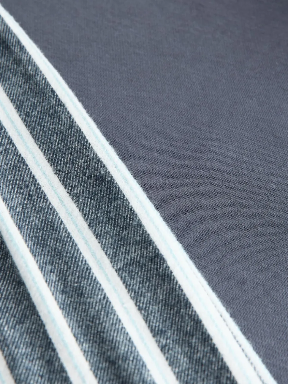Marineblauw gestreept - Half Zip Sweatshirt and Flannel Pyjamas Set