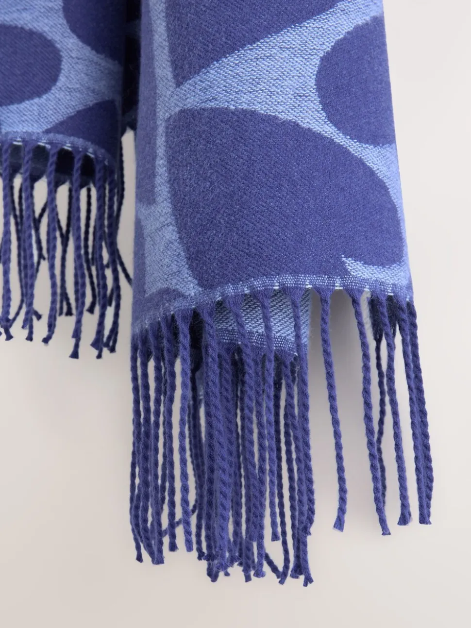 Marineblauw hartenprint - Halfzware sjaal