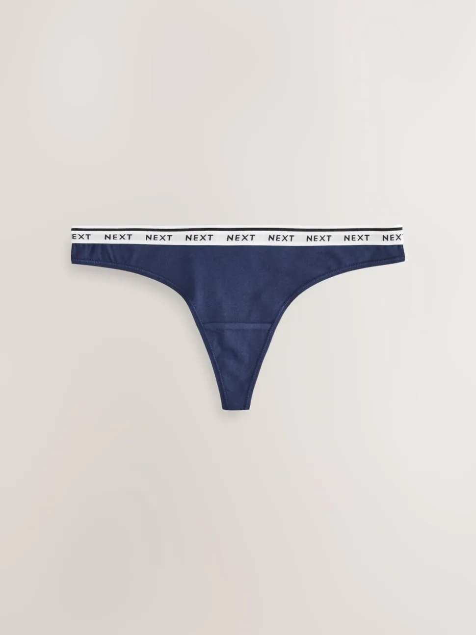 Marineblauw met Argyle - 4 Katoenen slipjes met logotailleband